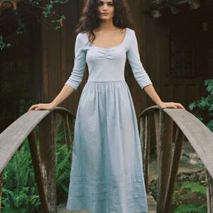 The Evelyn Dress In Celeste